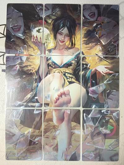 花开卡拍第40期（9月28号周日截拍，品控勿拍!!!拍品不寄存，运费5元，自制卡难免瑕疵，可能存在轻微撞角爆边等出厂瑕疵，品控介意勿拍！） - 燎原 焱卡文化 第二十二弹 婴宁 九拼