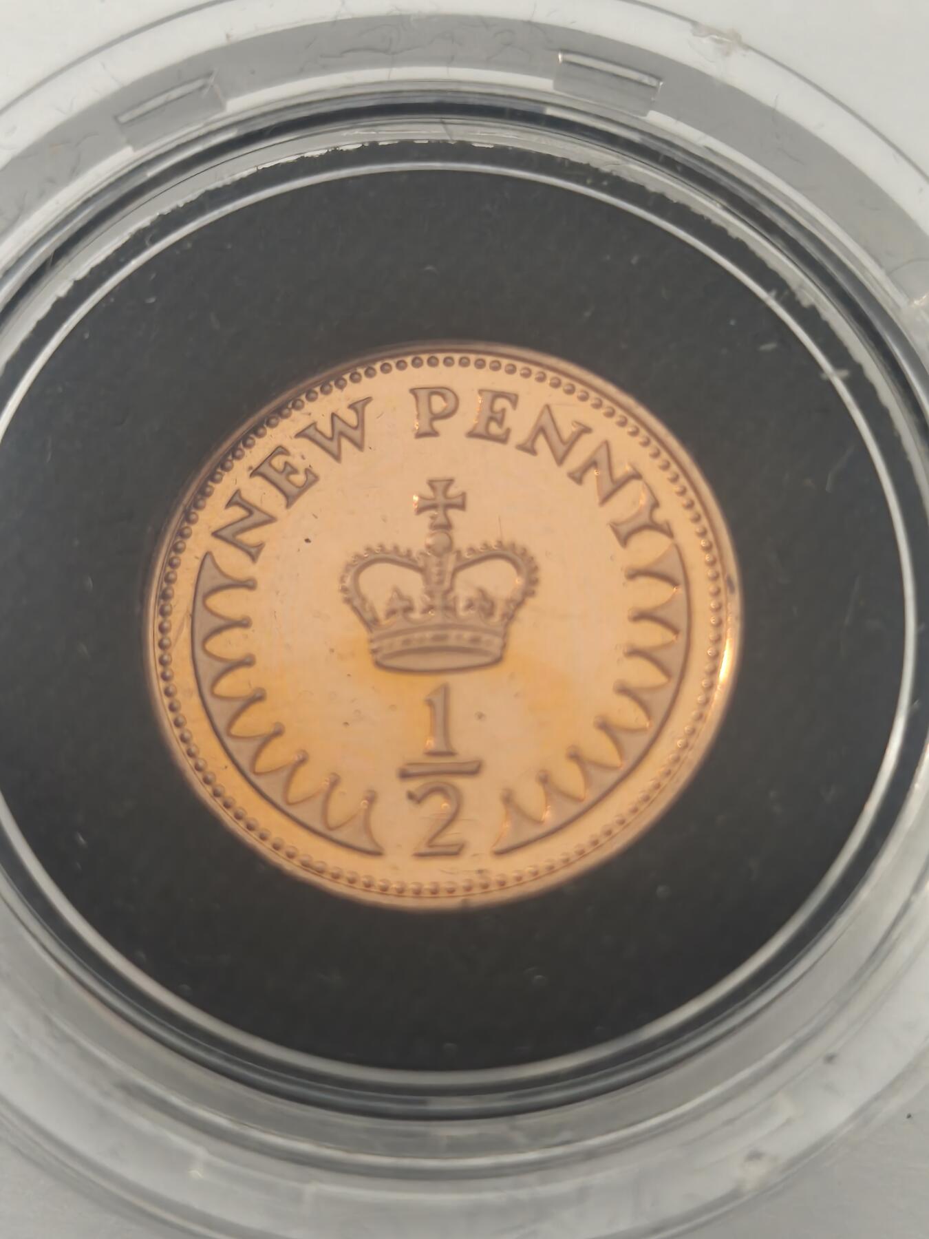 Krab外币市集Vol.10 英国1981年精制1/2便士-原包装