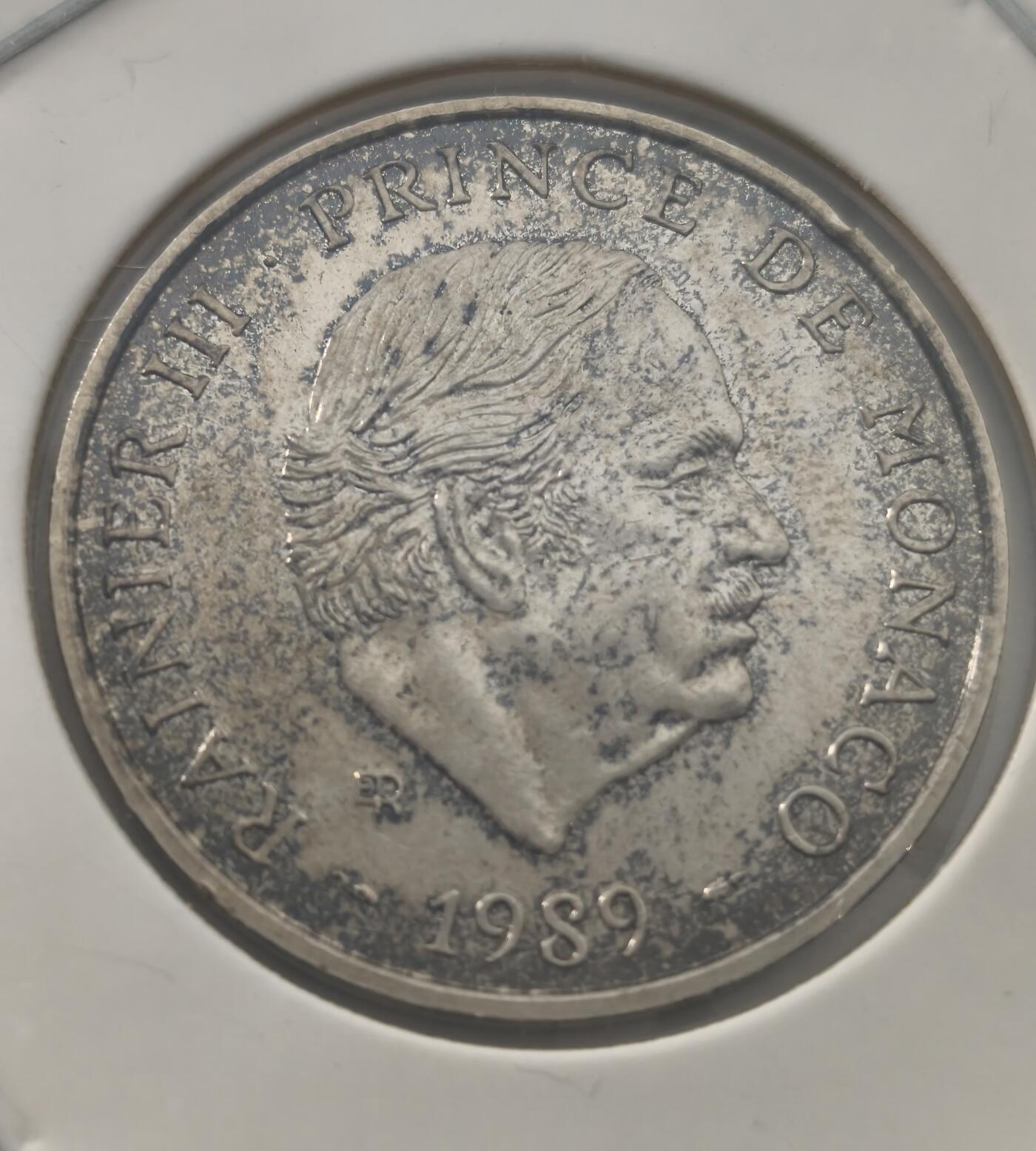 Krab外币市集Vol.10 摩纳哥1989年100法郎银币-发行量45000枚