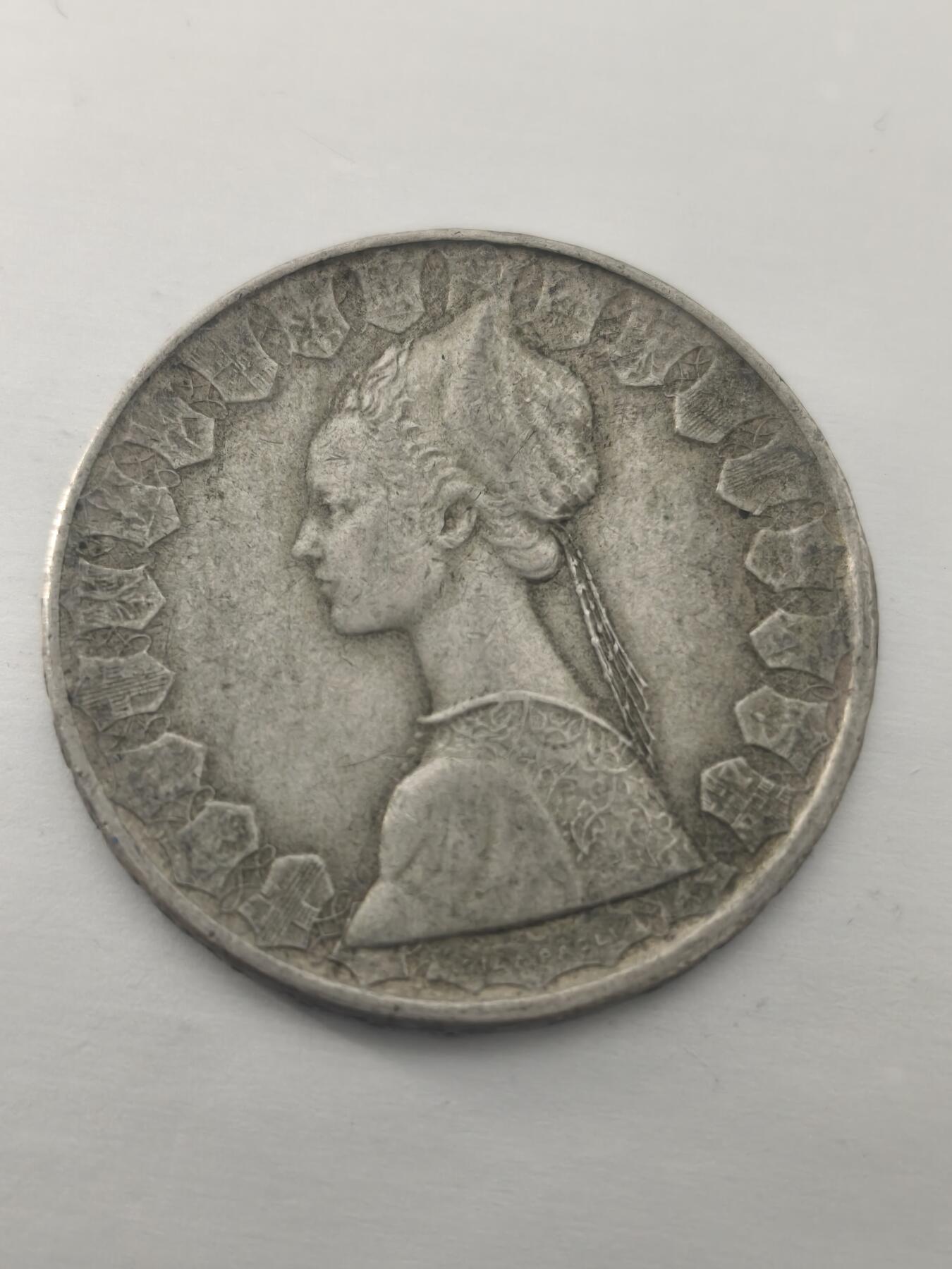 Krab外币市集Vol.10 意大利帆船少女500里拉银币1961年