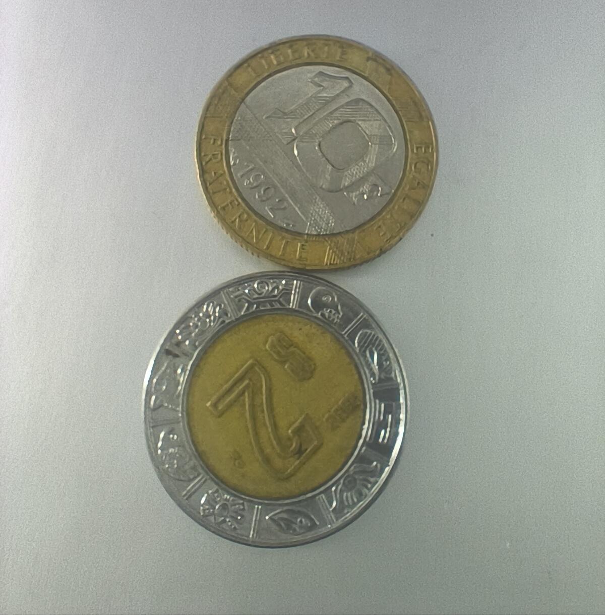 Krab外币市集Vol.10 墨西哥法国双色币两枚一组