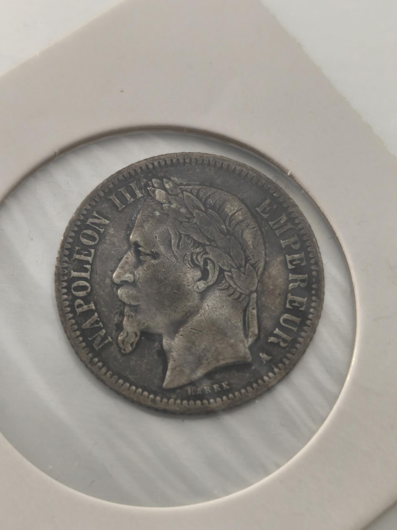 Krab外币市集Vol.10 法国拿破仑三世1867年1法郎