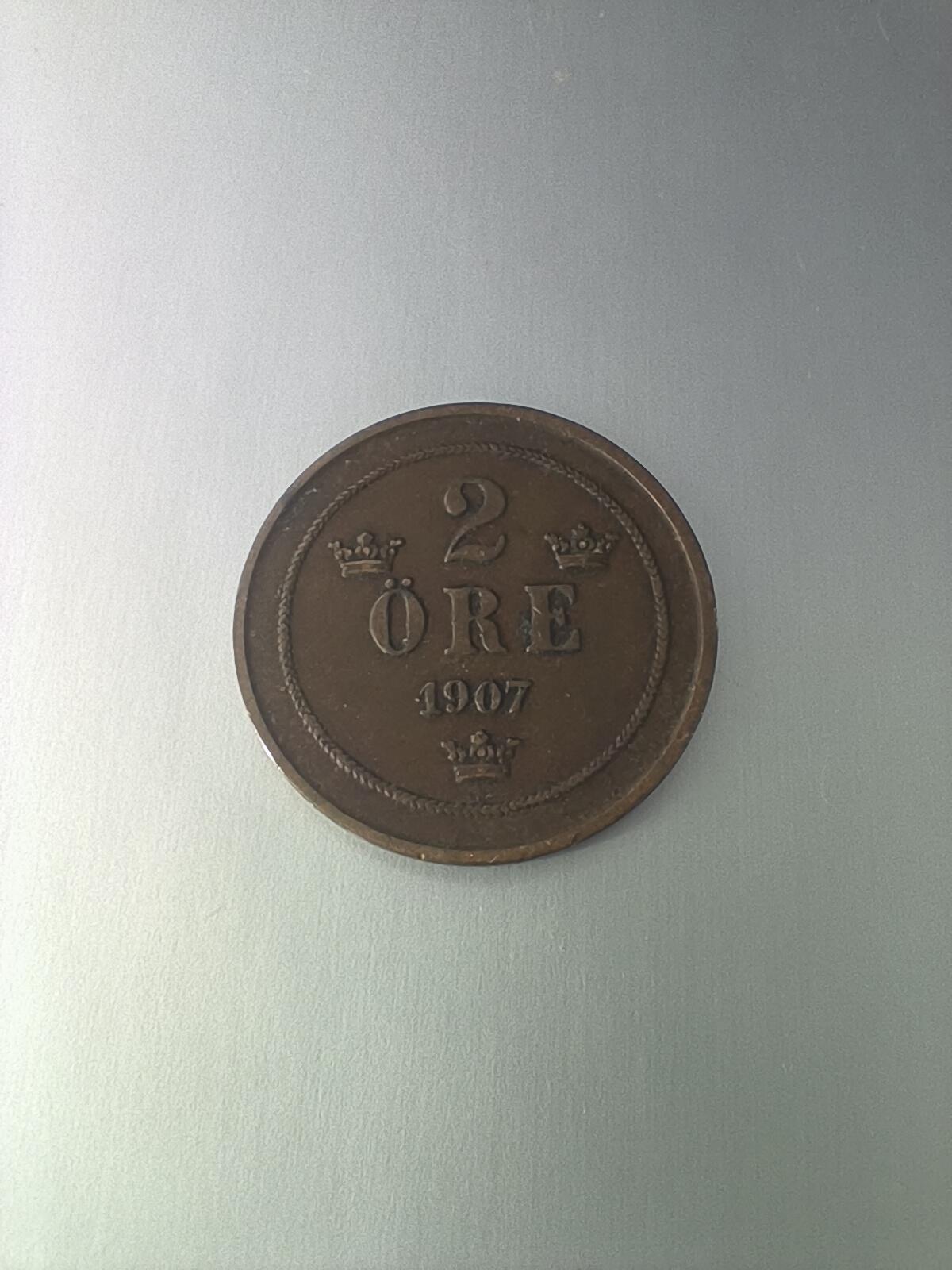 Krab外币市集Vol.10 瑞典1907年2欧尔-书价高