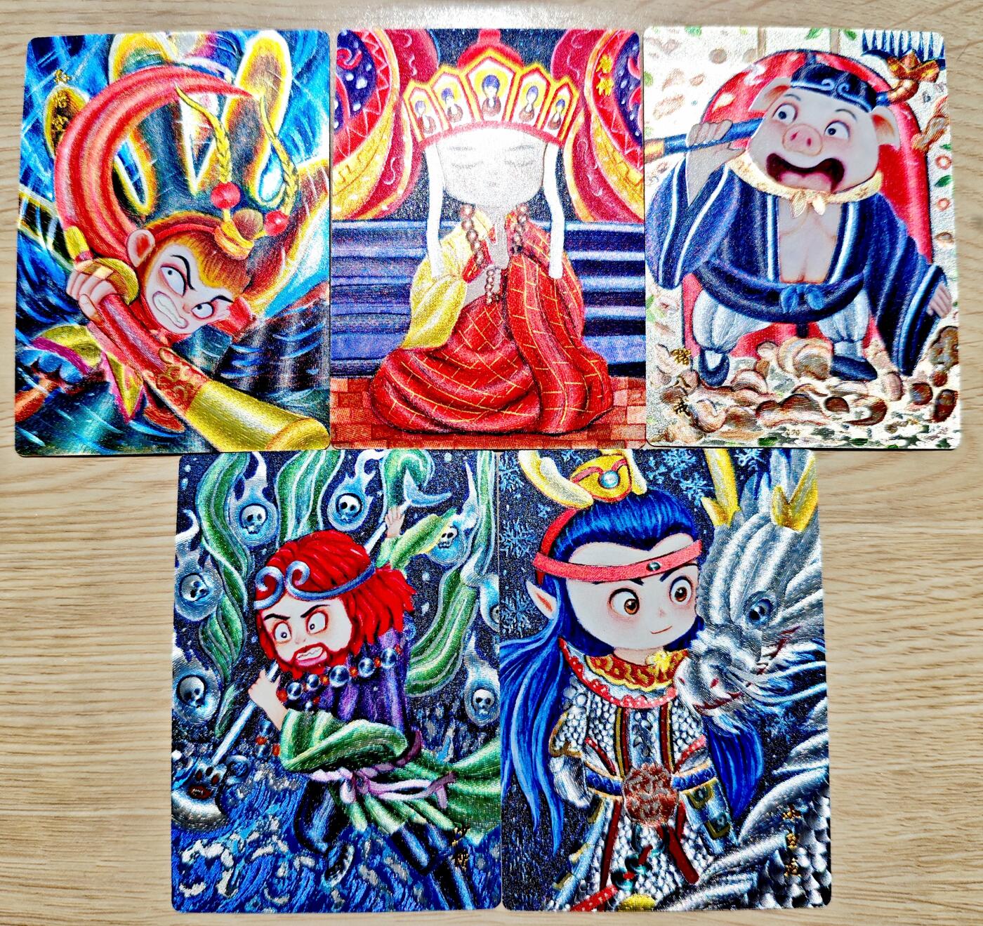卡牌限时019期活动专场 【全新】山河潮玩-天空绘-西游师徒五人-粗闪*5张全