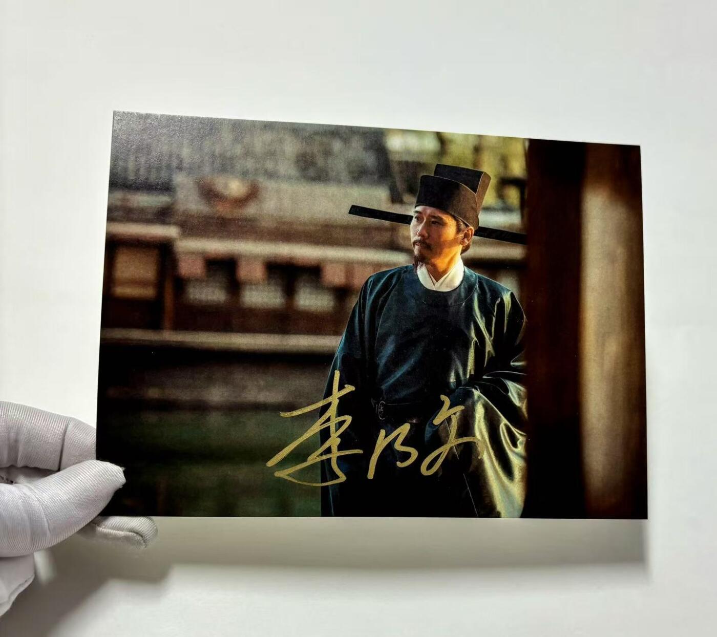 零元拍：李乃文亲笔签名《清明上河图密码》官方剧照卡，尺寸18/13CM