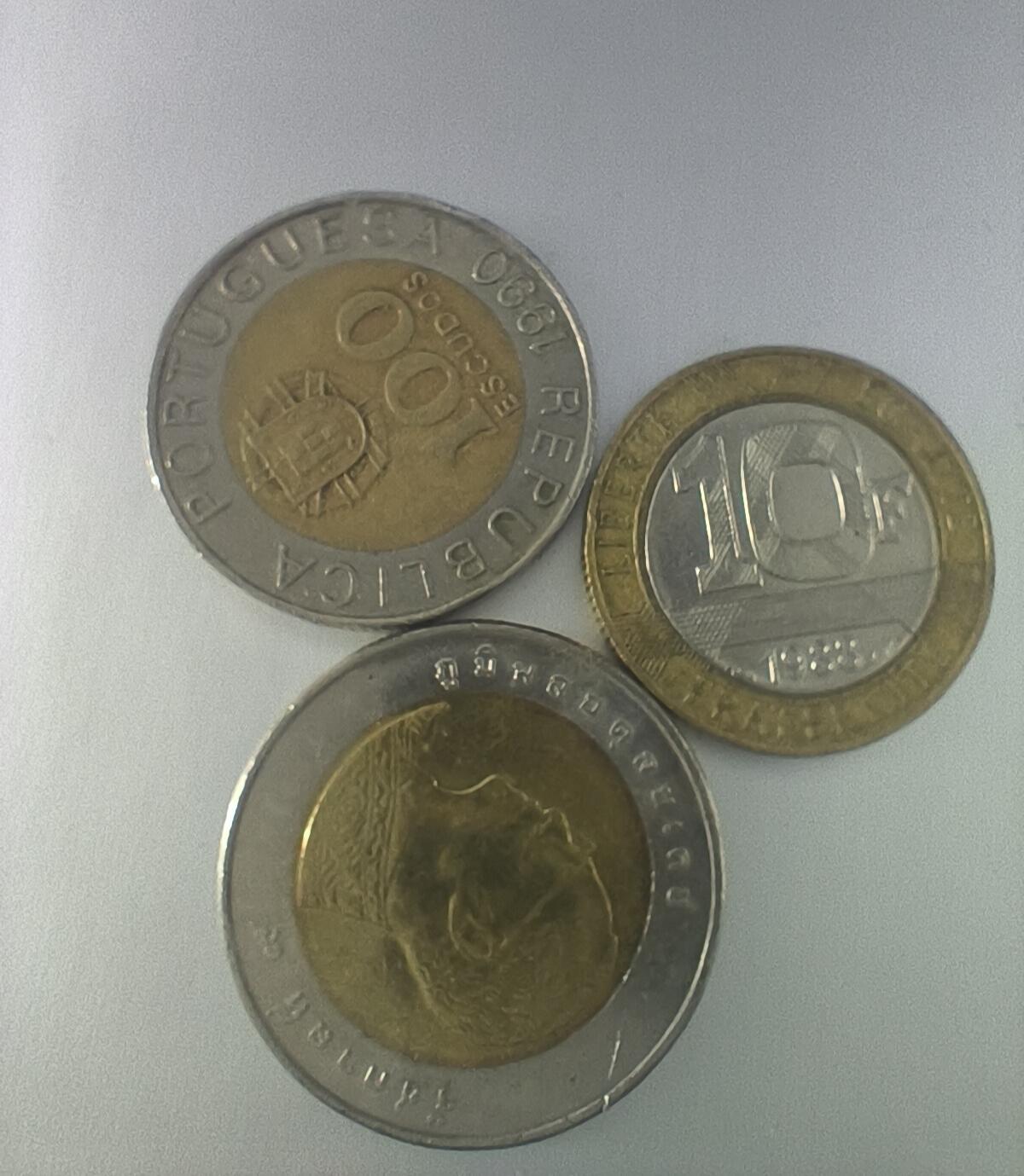 Krab外币市集Vol.10 葡萄牙泰国法国双色币三枚一组