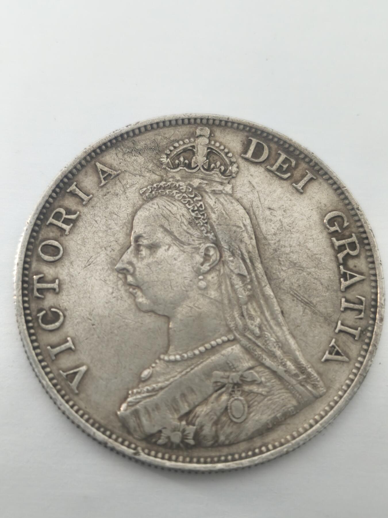 Krab外币市集Vol.10 英国维多利亚1887年4先令/2弗洛琳-阿拉伯数字