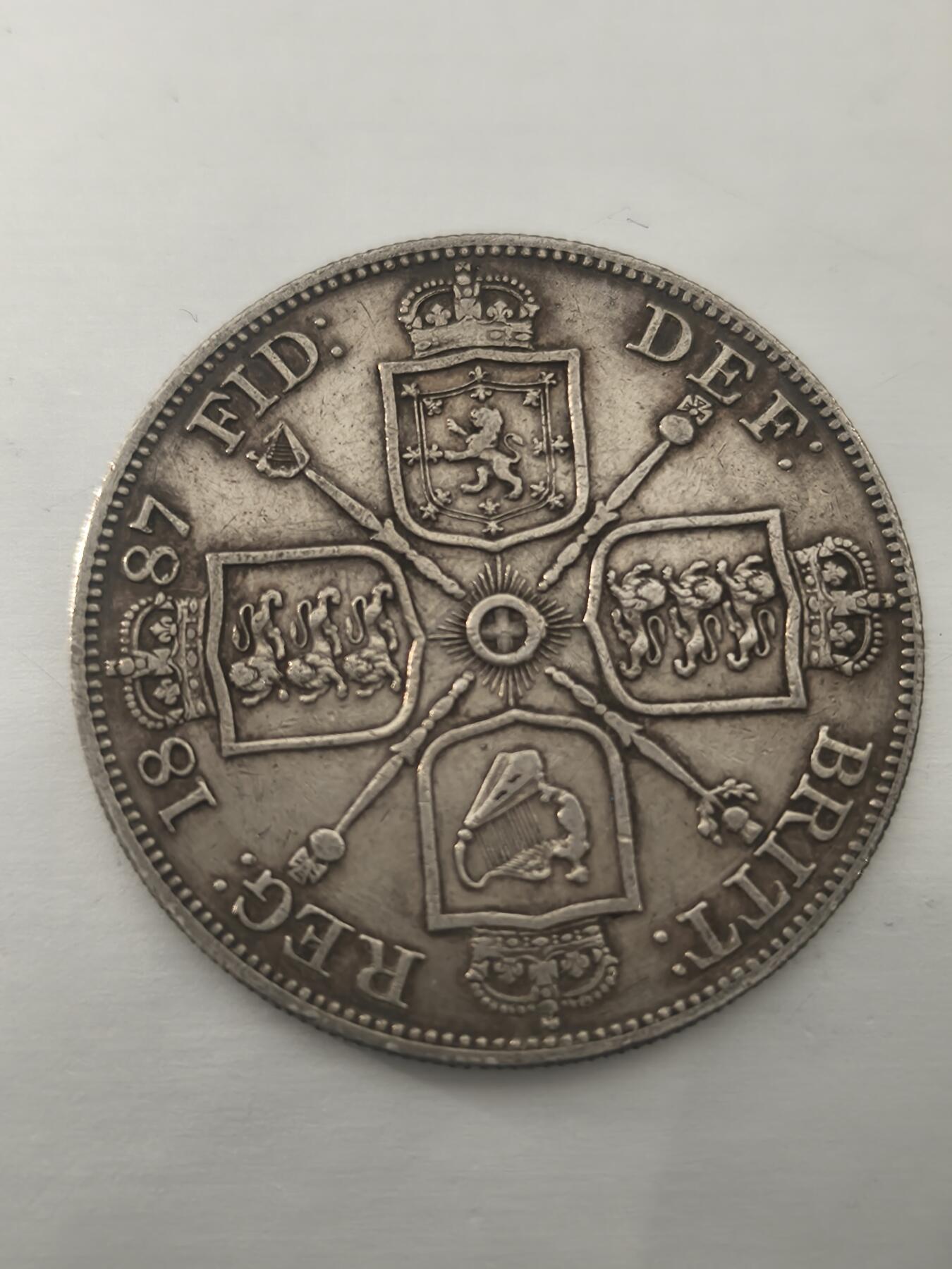 Krab外币市集Vol.10 英国维多利亚1887年4先令/2弗洛琳-阿拉伯数字