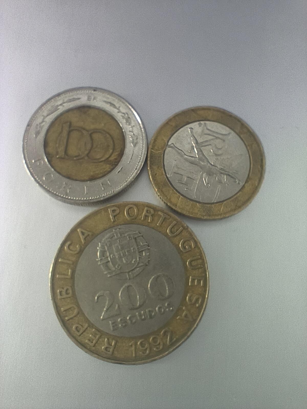 Krab外币市集Vol.10 葡萄牙匈牙利法国双色币三枚一组