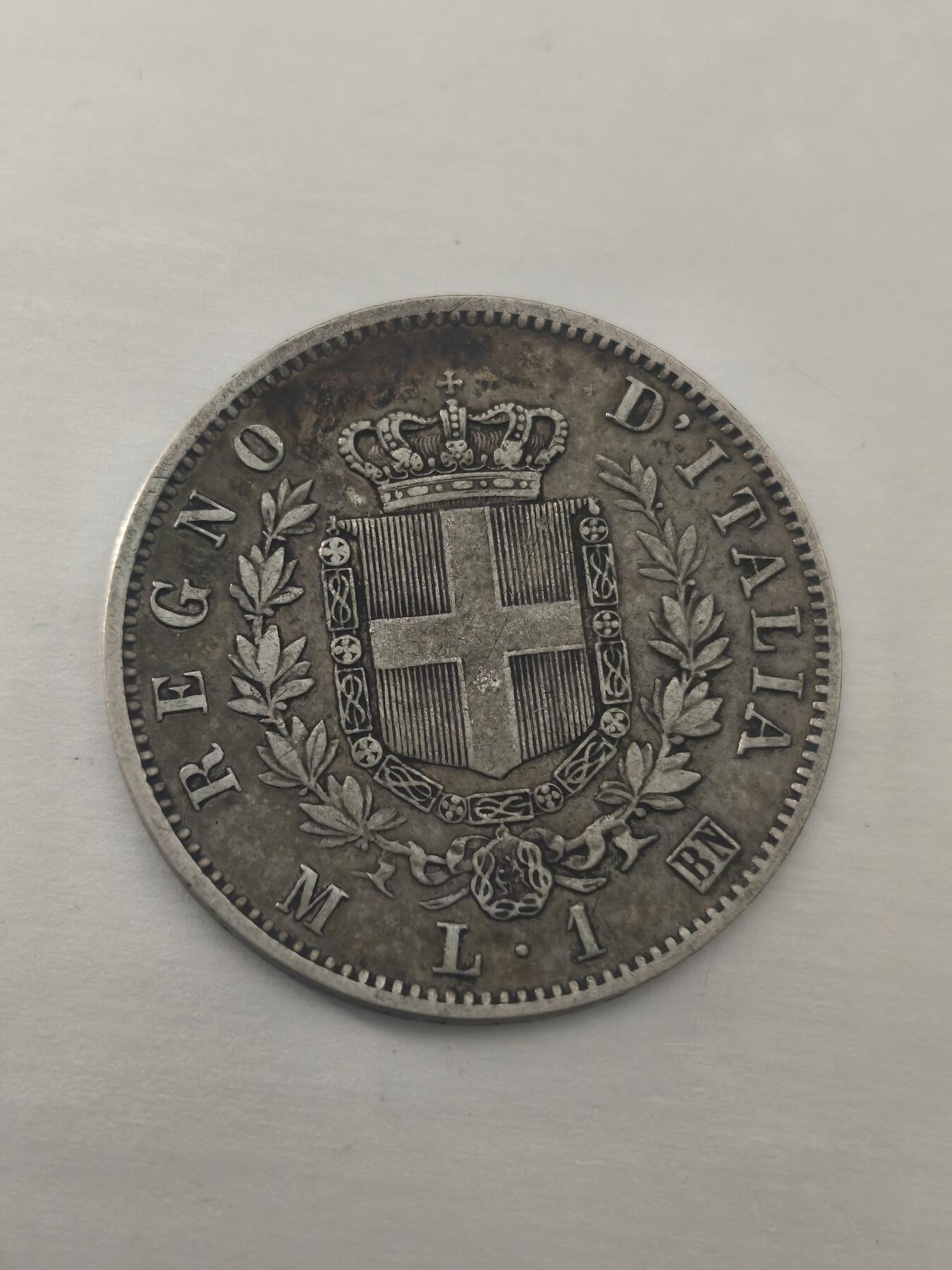 Krab外币市集Vol.10 意大利1863年1里拉