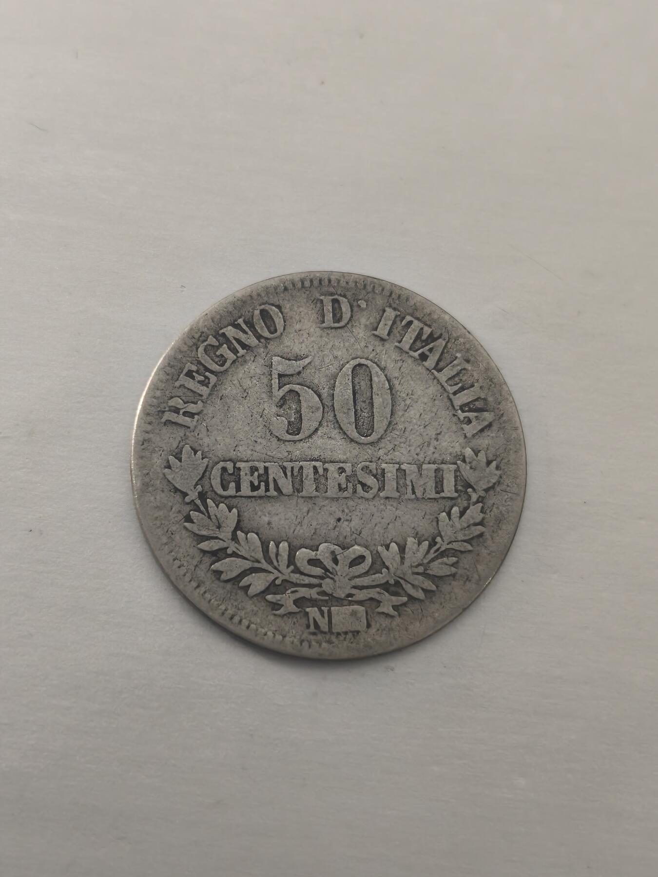 Krab外币市集Vol.10 意大利1867年50分银币