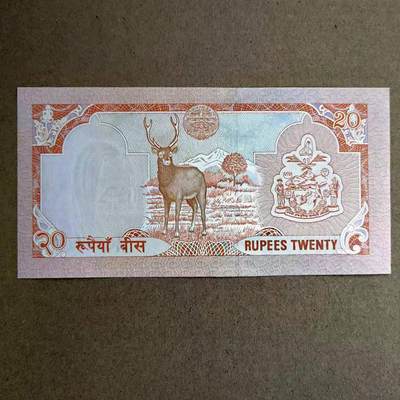 外国纸币专场250607第四十七场 尼泊尔🇳🇵2001年20卢比 ，全新品相UNC。