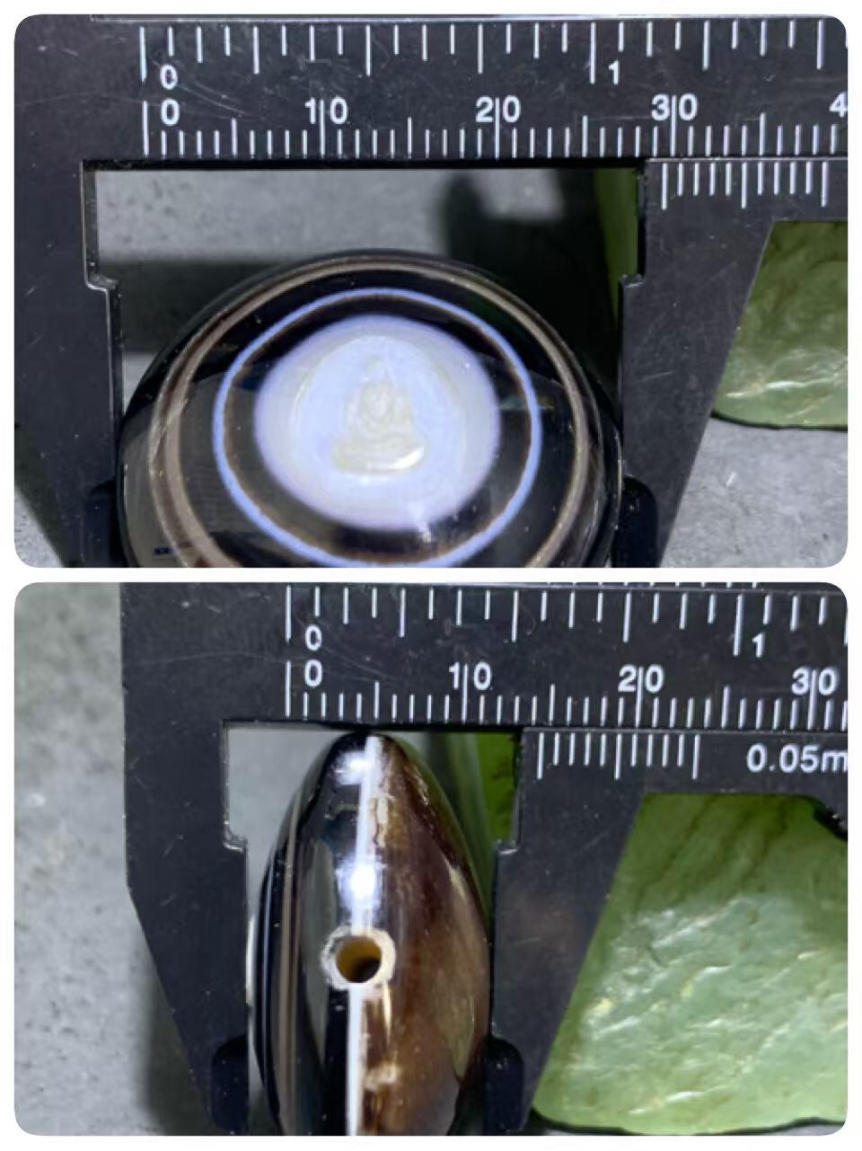 精品一线药师玛瑙手工雕刻无相佛板珠（背云）一颗。