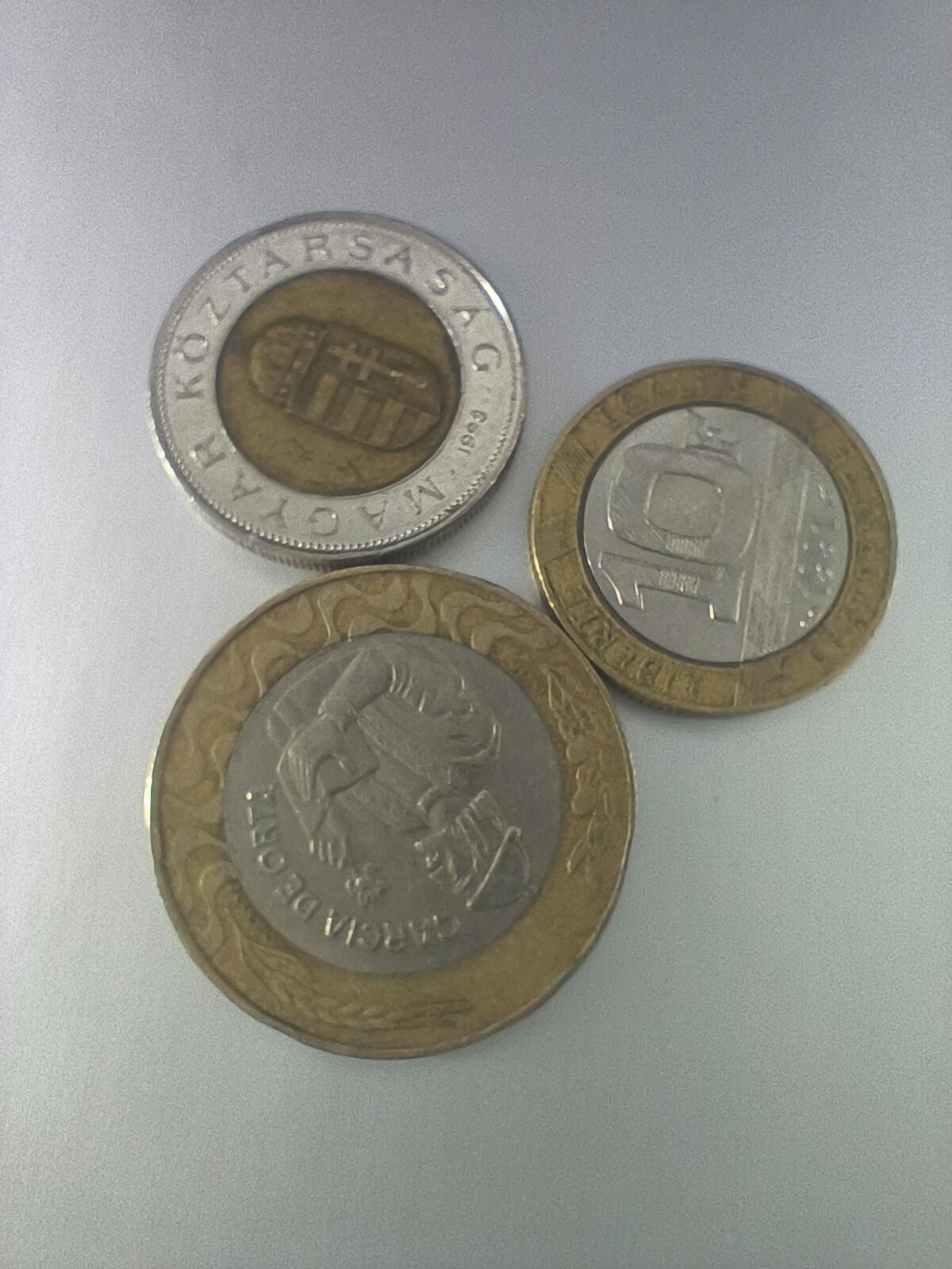 Krab外币市集Vol.10 葡萄牙匈牙利法国双色币三枚一组