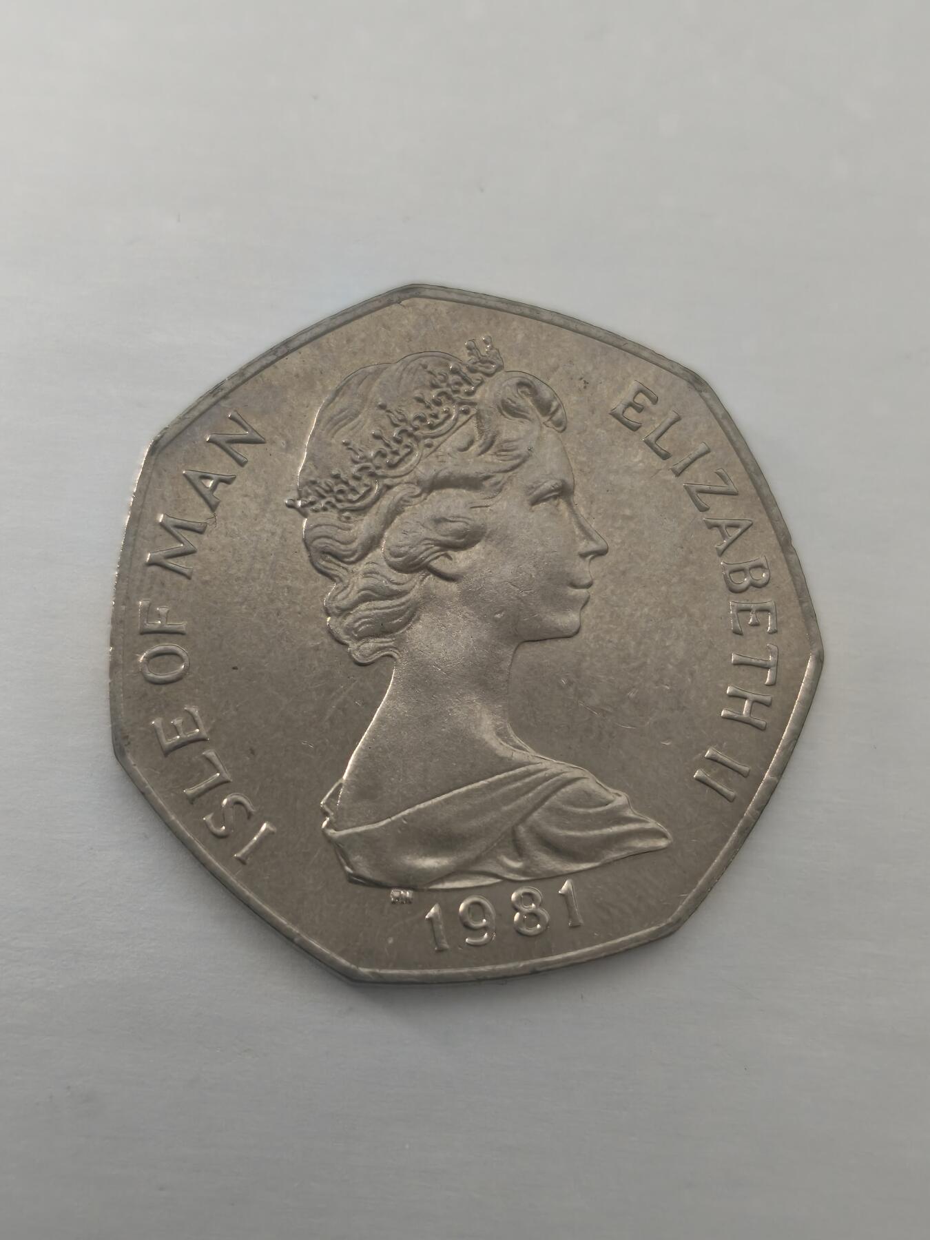 Krab外币市集Vol.10 英国马恩岛1981年TT赛车50便士