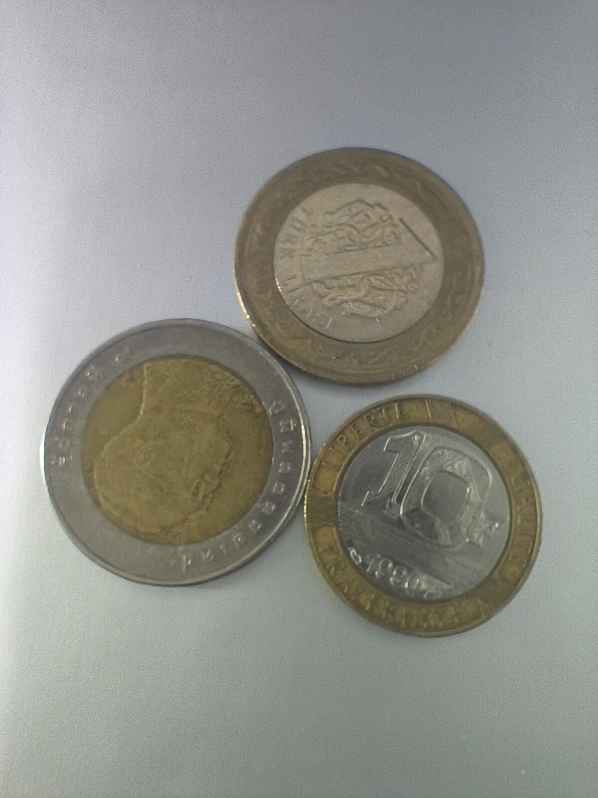 Krab外币市集Vol.10 泰国土耳其法国双色币三枚一组