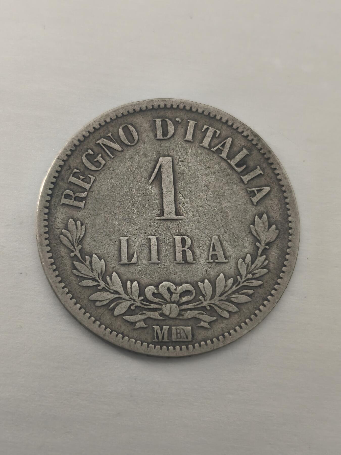Krab外币市集Vol.10 意大利1863年1里拉