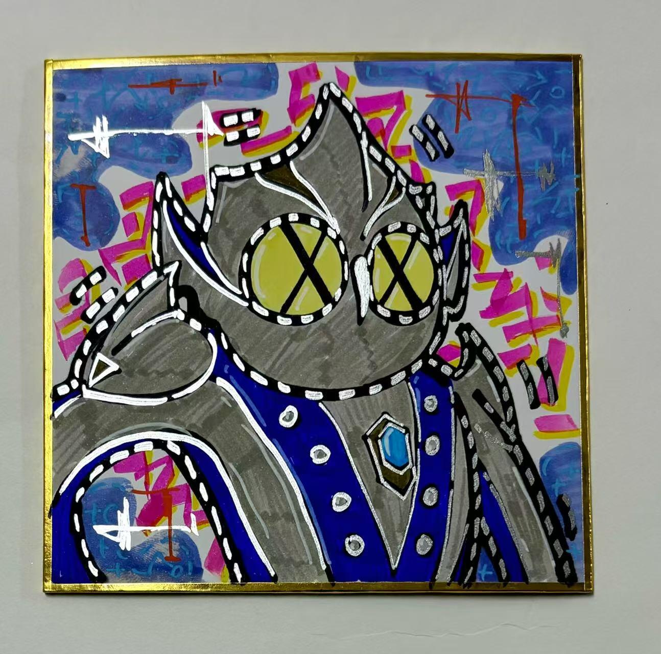 零元拍：歪歪亲笔签名原画色卡，尺寸：12/12厘米，不是复制画哦