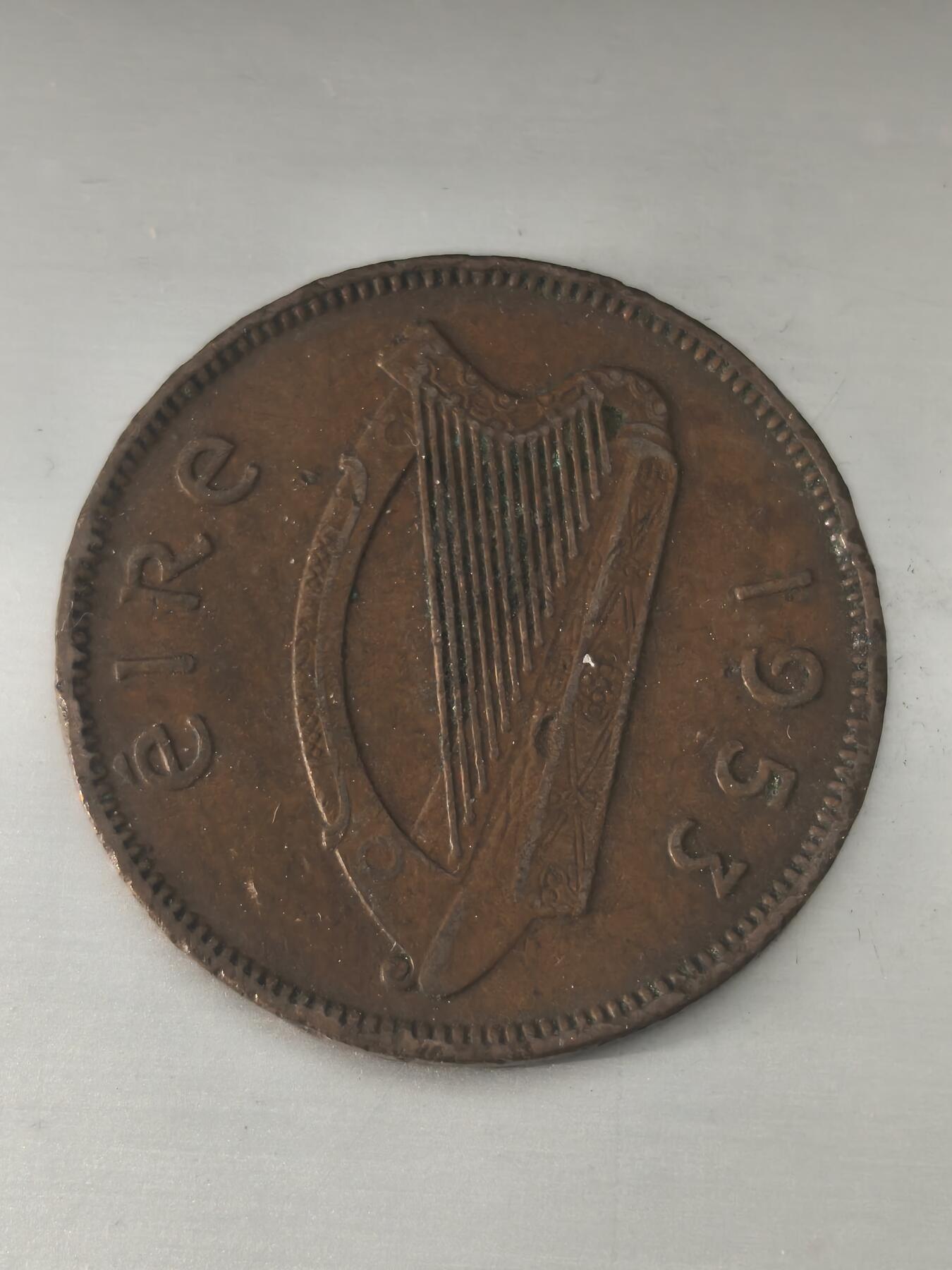 Krab外币市集Vol.11 爱尔兰1953年1/2便士