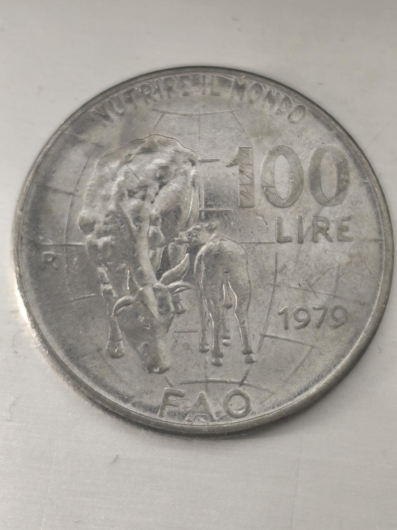 Krab外币市集Vol.11 意大利1979年100里拉-FAO