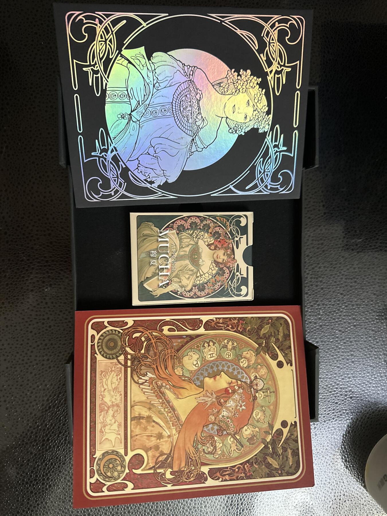 童年记忆卡牌第二期 绝美穆夏四联画镭射银闪收藏卡闪卡 内含28张 全套卡齐