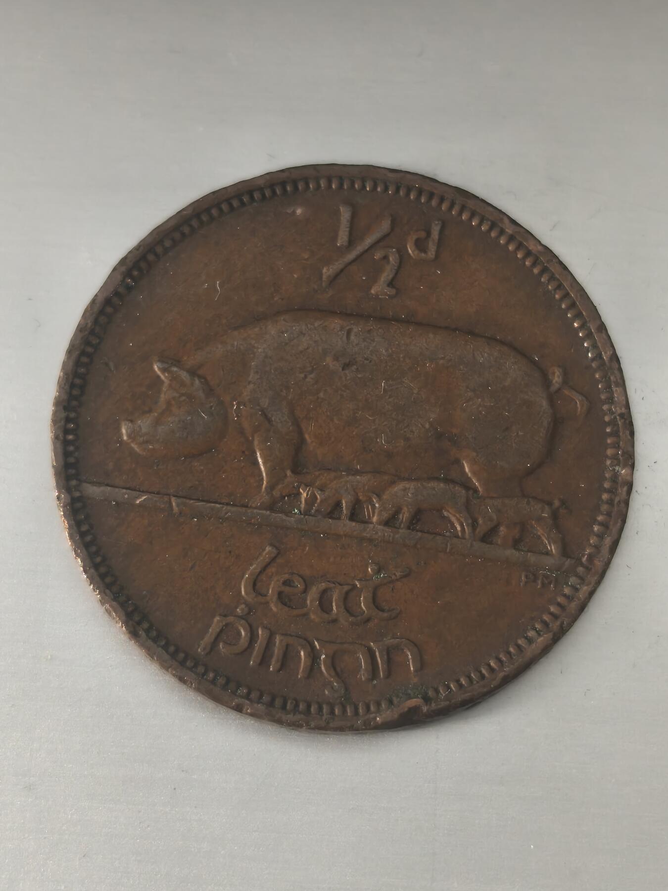 Krab外币市集Vol.11 爱尔兰1953年1/2便士