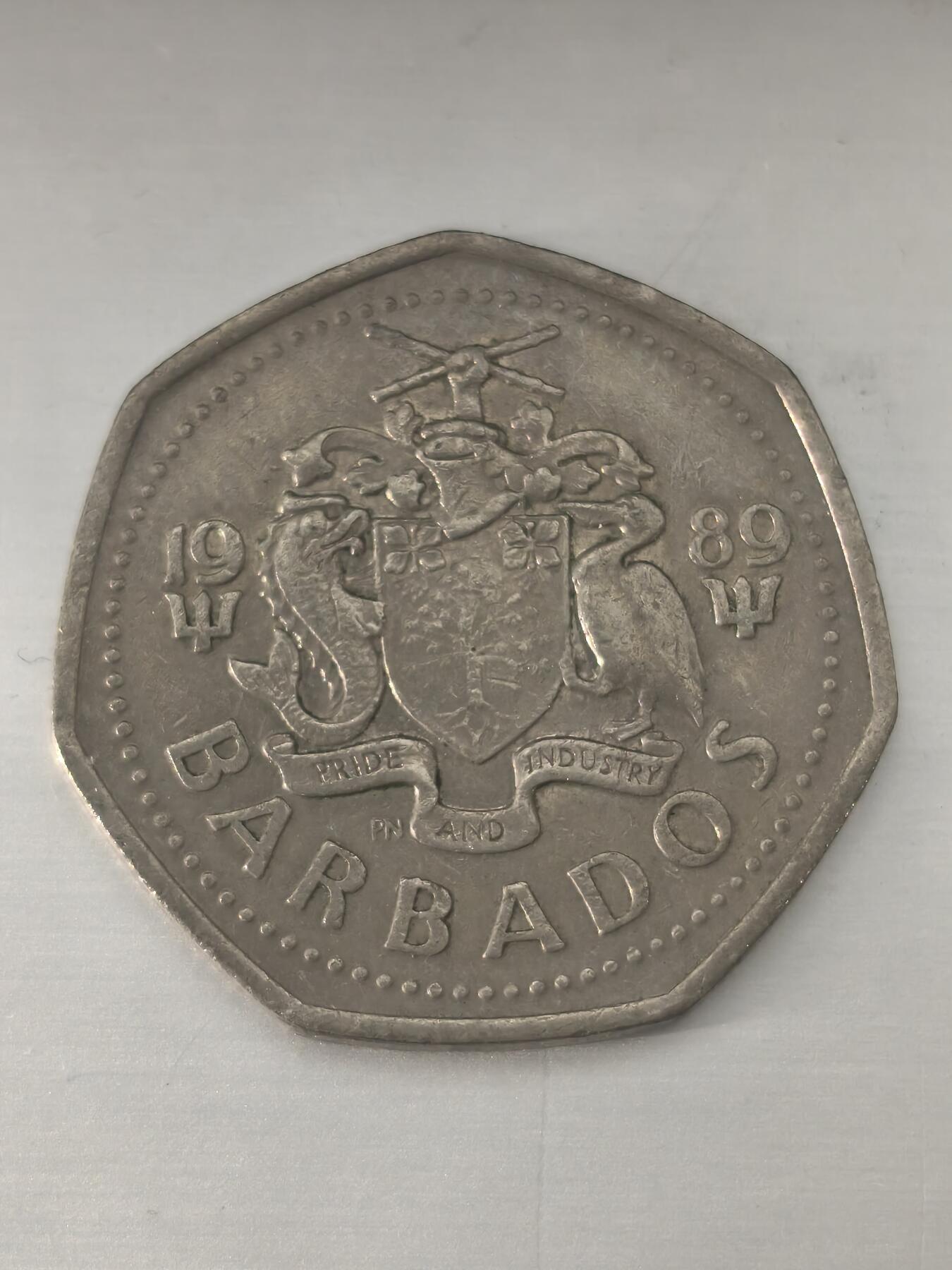 Krab外币市集Vol.11 巴巴多斯1989年1刀