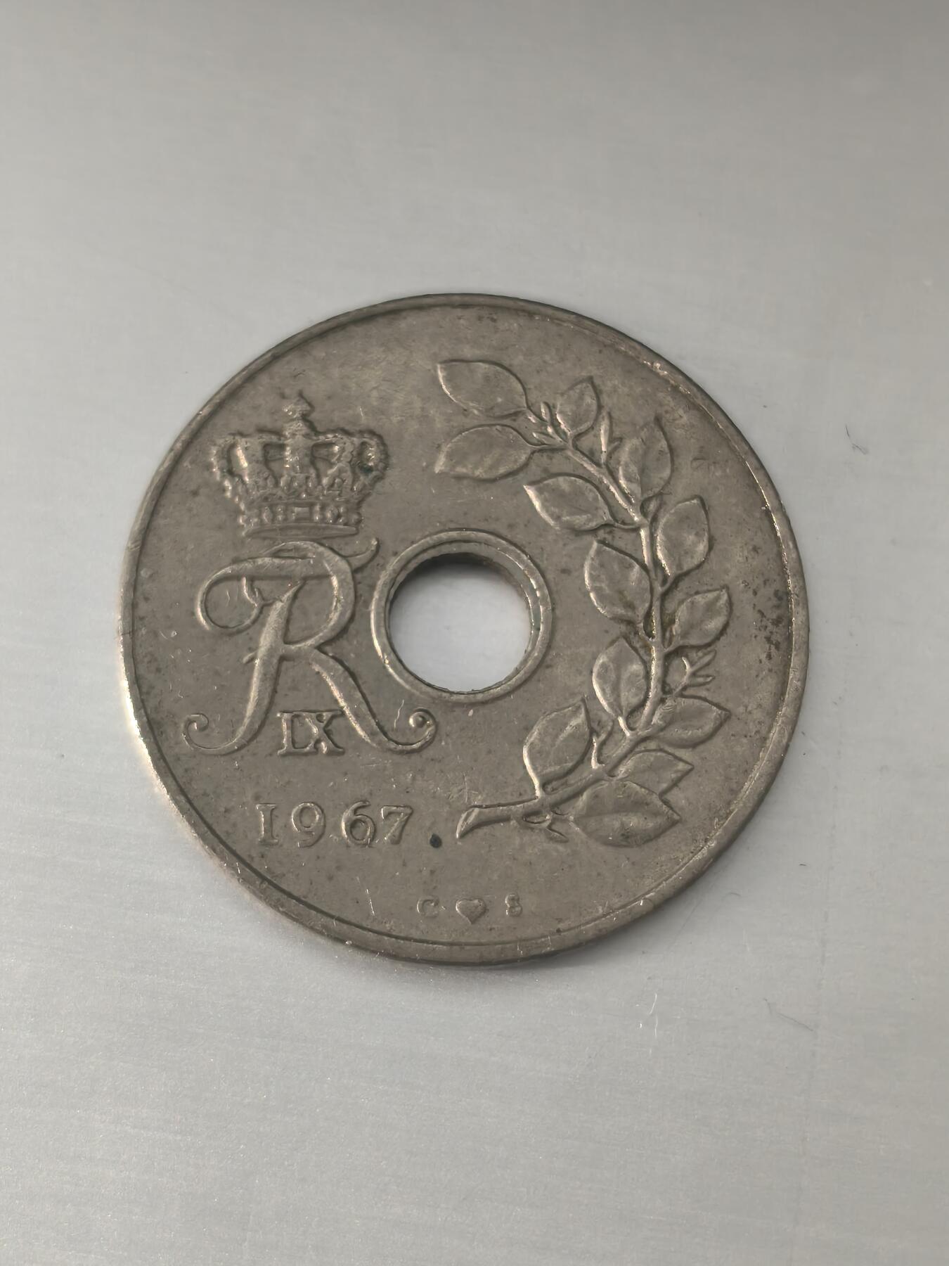 Krab外币市集Vol.11 丹麦1967年25欧尔