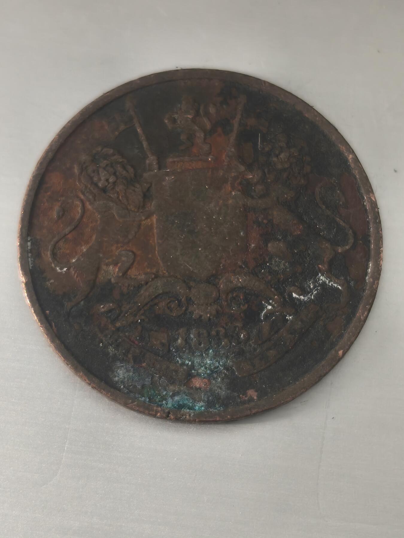 Krab外币市集Vol.11 东印度公司1836年1/4安娜