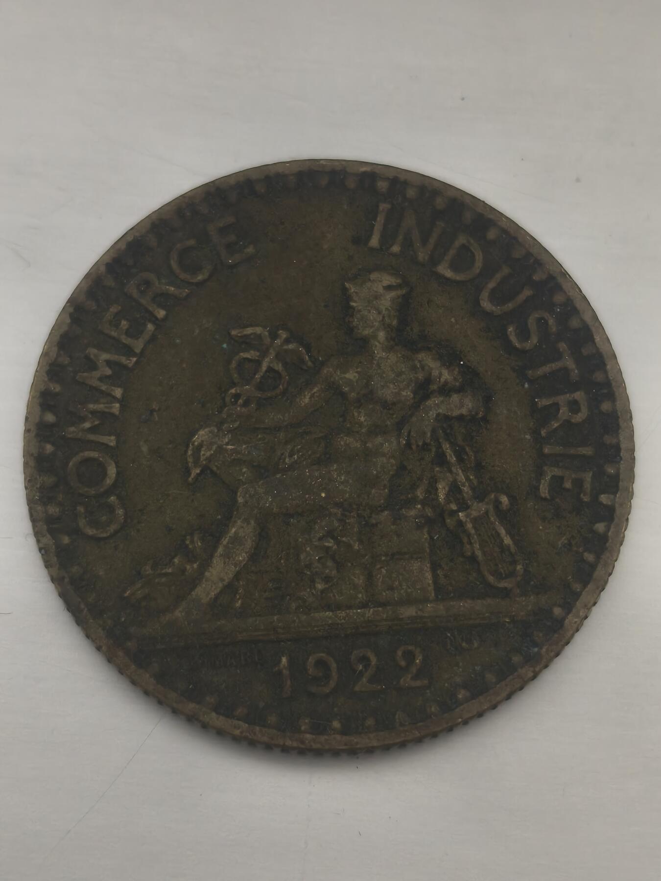 Krab外币市集Vol.11 法国商务部1922年2法郎