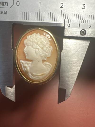 6.5徽章专场 - 中古纯手工贝雕胸针23mm*29mm