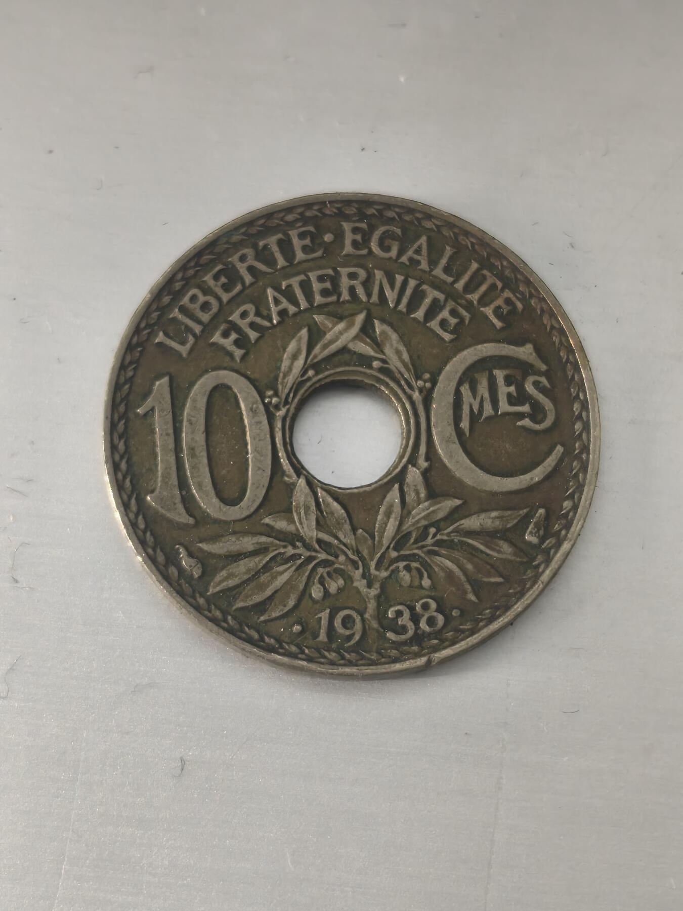 Krab外币市集Vol.11 法国1938年10分