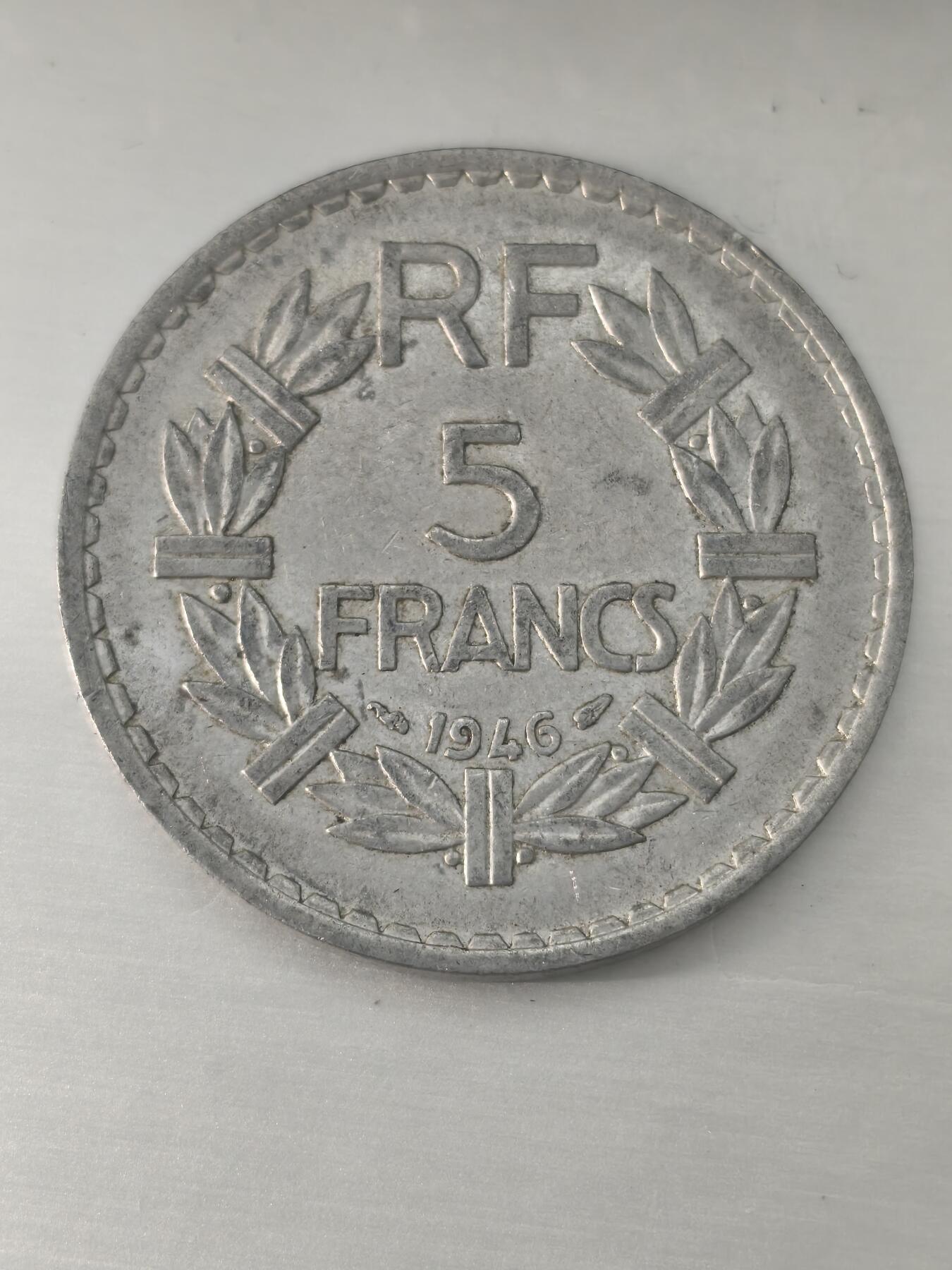 Krab外币市集Vol.11 法国1946年5法郎