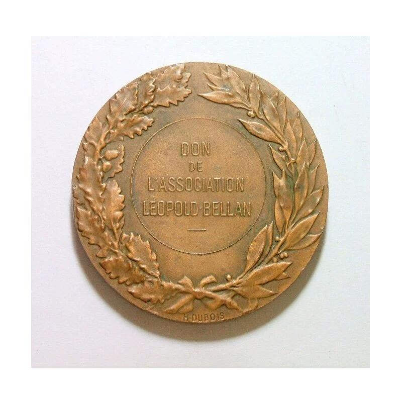 法国1900年前后 和平鸽高浮雕精制大铜章 40MM  