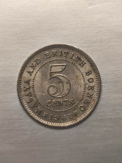 Krab外币市集Vol.12 北婆罗洲1961年5分