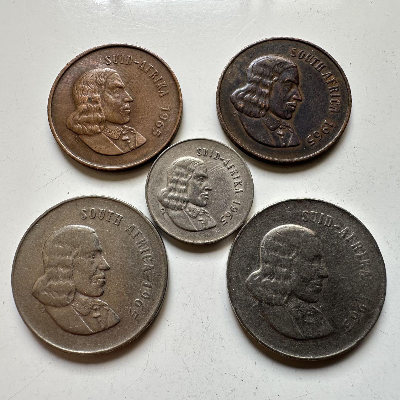 🌹外币初藏🌹🐯2025年第56场  每周二四六晚8️⃣点 接代拍 南非1965年5枚