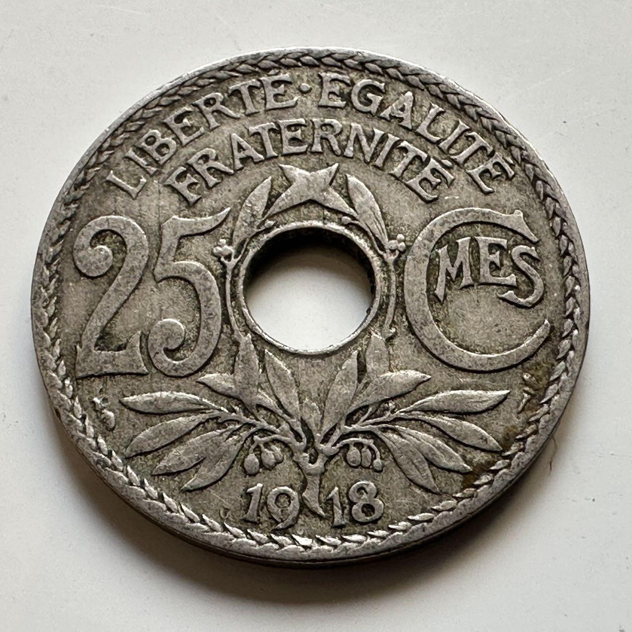 🌹外币初藏🌹🐯2025年第56场  每周二四六晚8️⃣点 接代拍 法国1918年25分