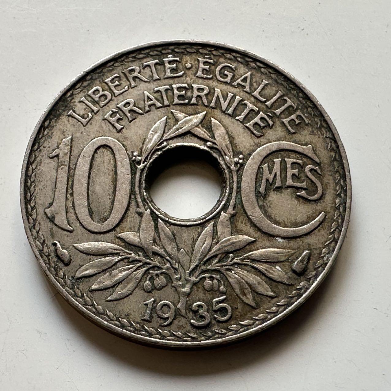 🌹外币初藏🌹🐯2025年第56场  每周二四六晚8️⃣点 接代拍 法国1935年10分