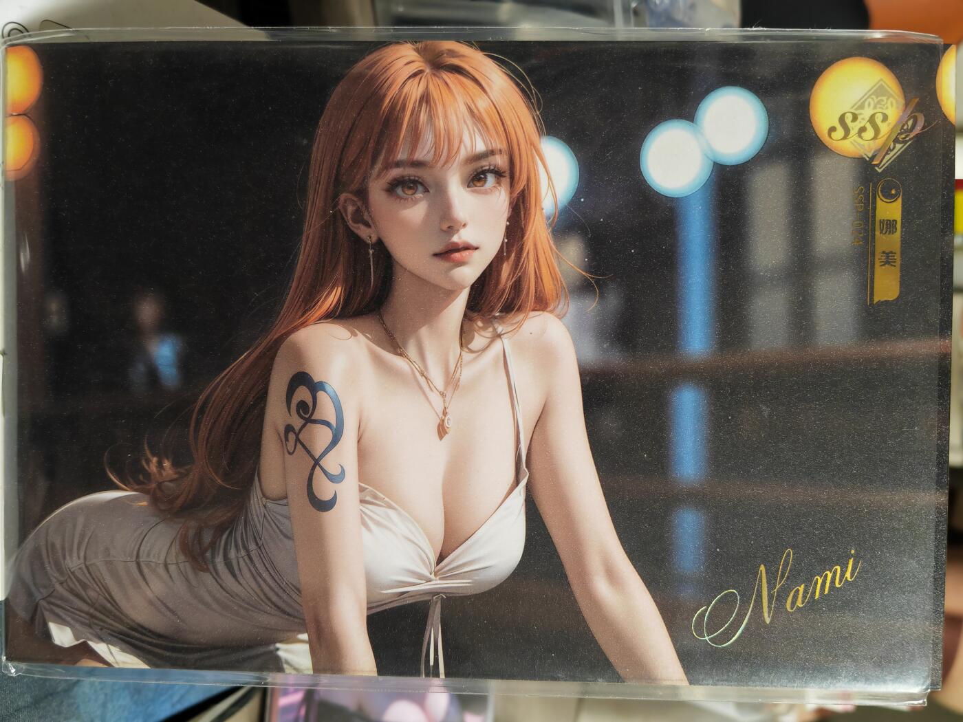 阳大大卡牌超级大甩拍第55期（周五晚上九点截拍，持续收拍品，进群福利早知道） 卡卡炫至臻女神A5大卡，海贼团 娜美 SSP024