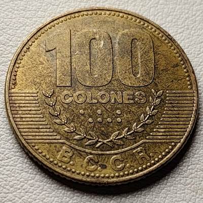 泉币菌-第32场-中外散币乐园 - 少见 哥斯达黎加100克朗大币 29.5mm 