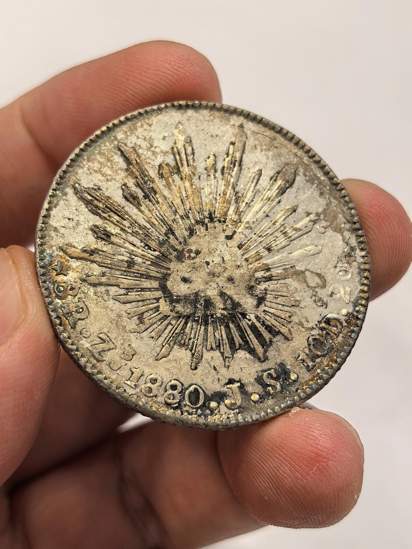 博洋堂世界钱币拍卖第125期（全场包邮） 墨西哥花边鹰洋1880ZS JS 仍字墨印好品