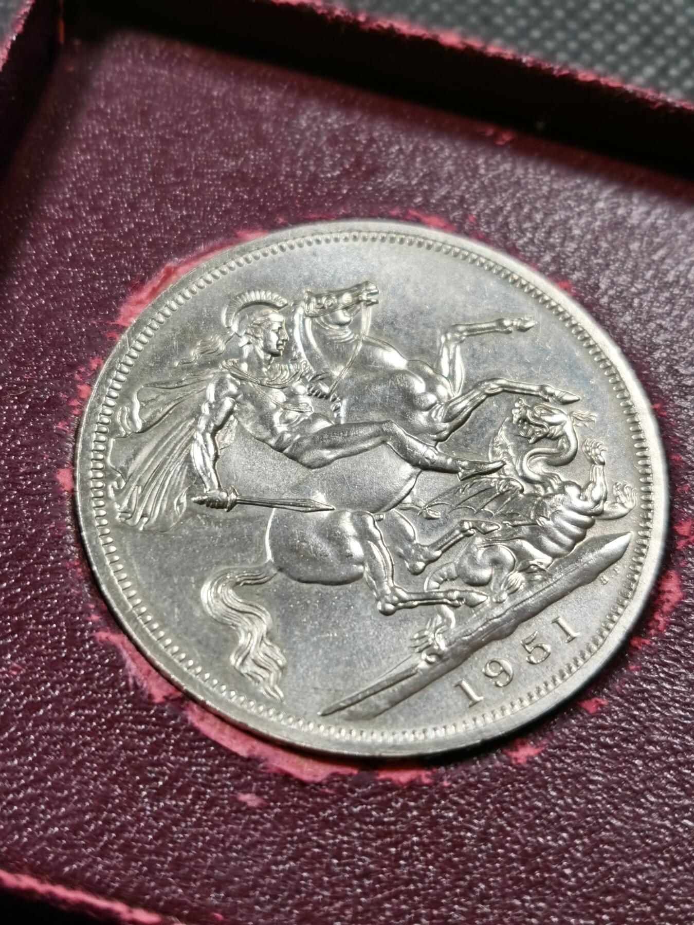  甄臻铺-世界币章拍卖（第19期），送拍享返佣金等优惠多多 1951年镍马剑，最后的马剑，盒证全
