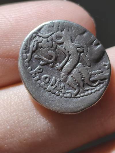 星盘钱币6.7古典币精品专场 - 古罗马共和国第纳尔银币 M. Calidius, Q. Metellus e Cn. Fulvius 前117-116年 罗马女神与胜利女神驾驶战车