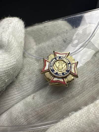 6.5徽章专场 - 美国对外战争的老兵徽章-红白蓝珐琅彩12mm*12mm