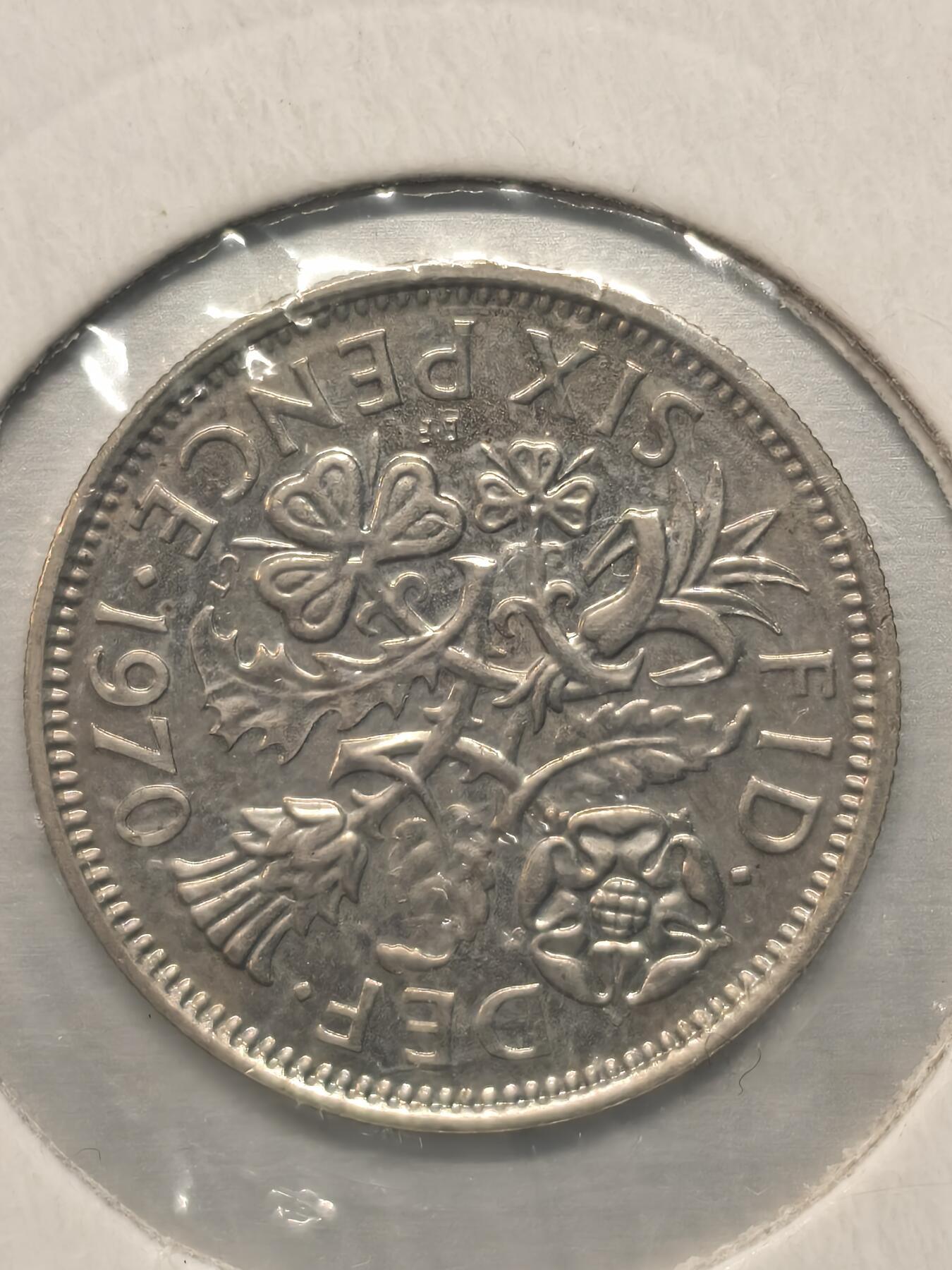 Krab外币市集Vol.12 英国1970年proof精制6便士