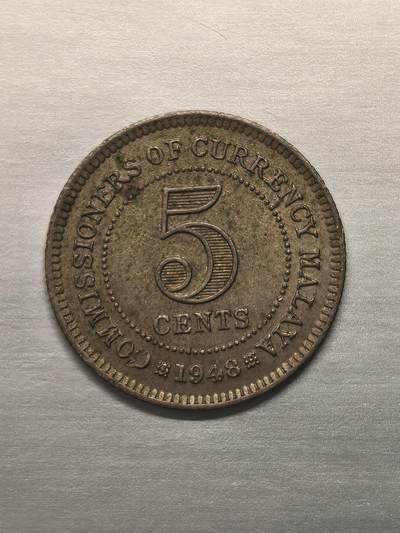 Krab外币市集Vol.12 北婆罗洲1948年5分