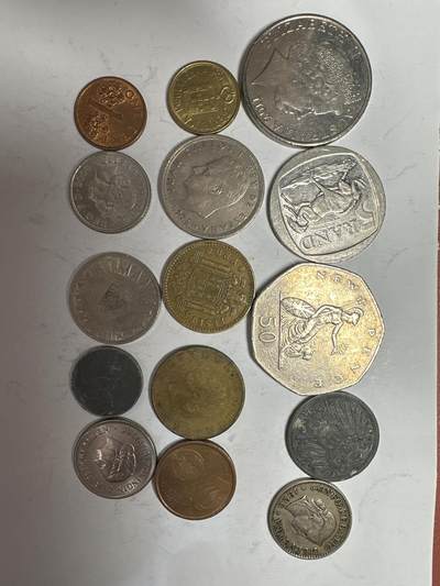 11.26散币、徽章专场 - 外国散币15枚（混）