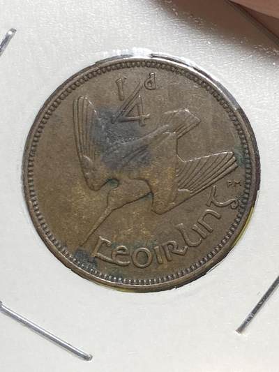 2025年第五十五场(总第八十一场）外国好品散币(免佣金) - 特稀少–爱尔兰🇮🇪1932年1/4便士(等值1法新，爱尔兰自由邦时期首套币最小面值)