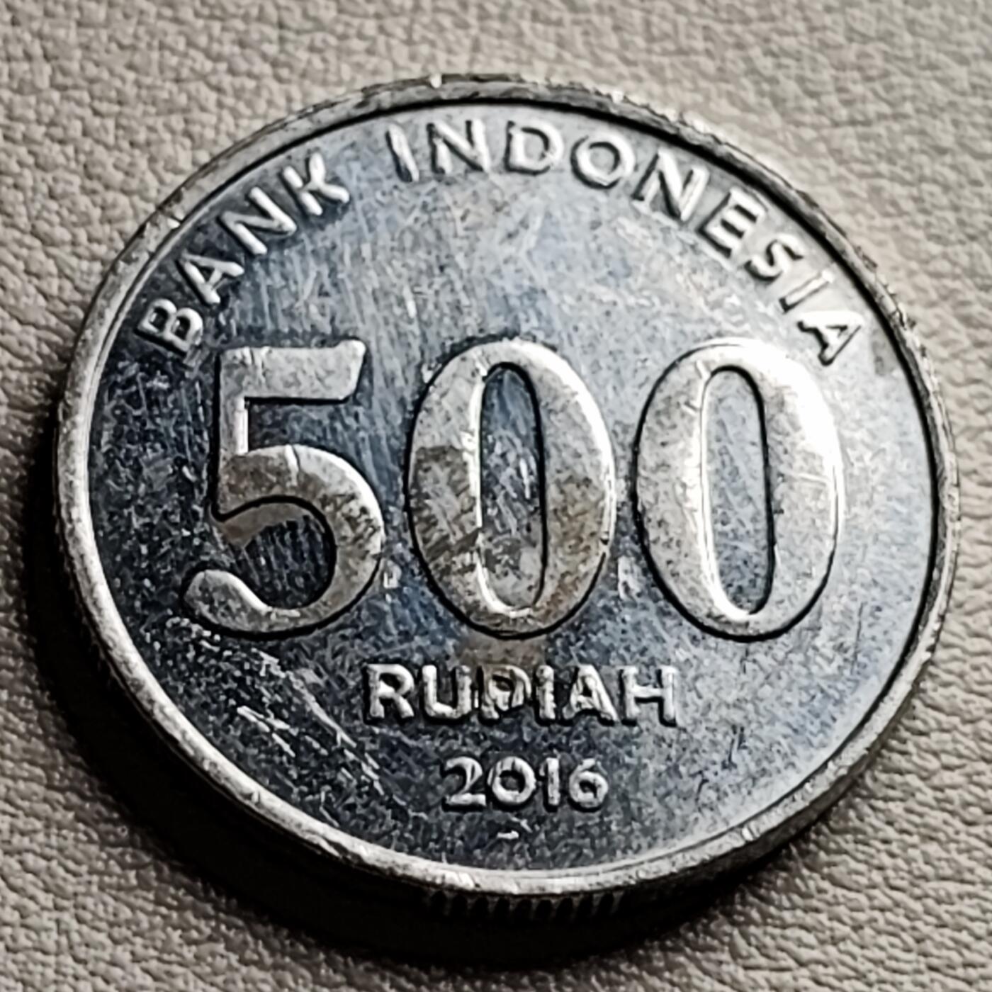 泉币菌-第33场-中外散币乐园 原光美品 印度尼西亚500卢比铝币