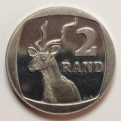 布加迪🐬～世界钱币(上海)🌾第 231 期 /  各国套币和散币 - 南非🇿🇦 1990年 2兰特精致币